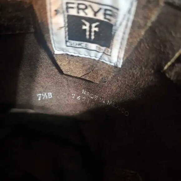 Frye Veronica Distressed Leather Motorcycle Boots - Picture 4 of 5